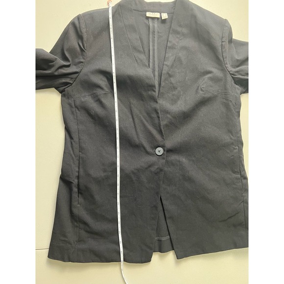 LOGO by Lori Goldstein AnyWEAR One Button Blazer BLACK SIZE M NWT - Picture 8 of 8